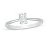 Trouvaille Collection CT. DeBeers®-Graded Emerald-Cut Diamond Solitaire Engagement Ring in 18K White Gold (F/SI2