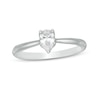 Thumbnail Image 0 of Trouvaille Collection 0.30 CT. DeBeers®-Graded Pear-Shaped Diamond Solitaire Engagement Ring in 18K White Gold (F/SI2)