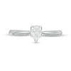 Thumbnail Image 3 of Trouvaille Collection 0.30 CT. DeBeers®-Graded Pear-Shaped Diamond Solitaire Engagement Ring in 18K White Gold (F/SI2)