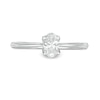 Thumbnail Image 4 of Trouvaille Collection 0.50 CT. DeBeers®-Graded Oval Diamond Solitaire Engagement Ring in 18K White Gold (F/SI2)