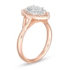 Thumbnail Image 2 of 0.33 CT. T.W. Composite Diamond Double Scallop Marquise Frame Split Shank Ring in 10K Two-Tone Gold