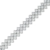 Thumbnail Image 0 of 3.00 CT. T.W. Diamond Tennis-Style Chevron Bracelet in Sterling Silver