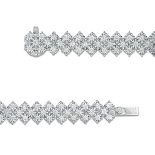 3.00 CT. T.W. Diamond Tennis-Style Chevron Bracelet in Sterling Silver