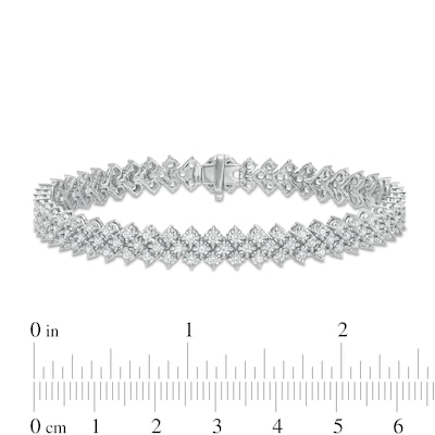 3.00 CT. T.W. Diamond Tennis-Style Chevron Bracelet in Sterling Silver