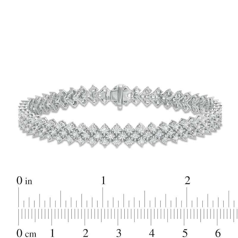 3.00 CT. T.W. Diamond Tennis-Style Chevron Bracelet in Sterling Silver|Peoples Jewellers