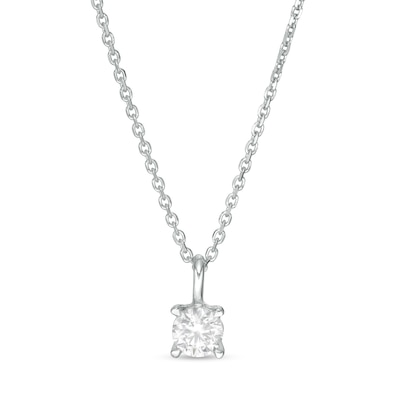 Trouvaille Collection CT. DeBeers®-Graded Diamond Solitaire Pendant in 14K White Gold (F/I1