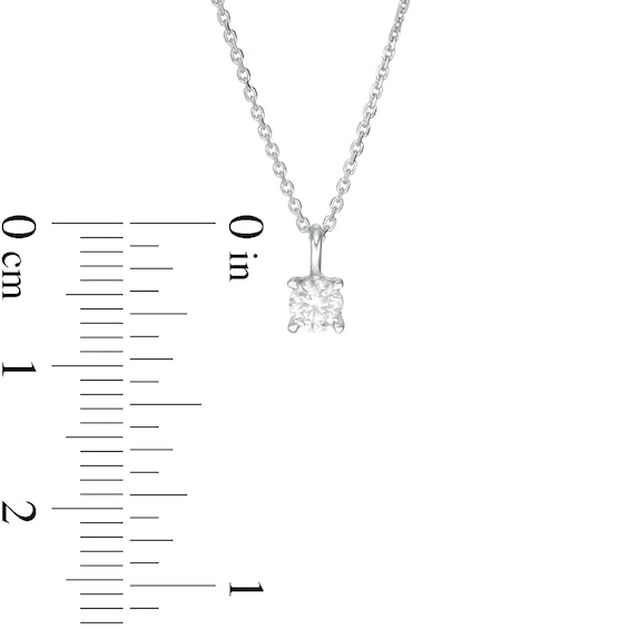 Trouvaille Collection CT. DeBeers®-Graded Diamond Solitaire Pendant in 14K White Gold (F/I1