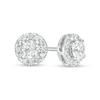 Thumbnail Image 0 of Trouvaille Collection 0.50 CT. T.W. DeBeers®-Graded Diamond Frame Stud Earrings in 14K White Gold (F/I1)