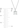 Thumbnail Image 3 of Trouvaille Collection 0.50 CT. DeBeers®-Graded Diamond Solitaire Pendant in 14K White Gold (F/I1)