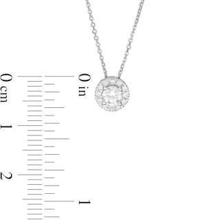 Trouvaille Collection CT. T.W. DeBeers®-Graded Diamond Frame Pendant in 14K White Gold (F/I1