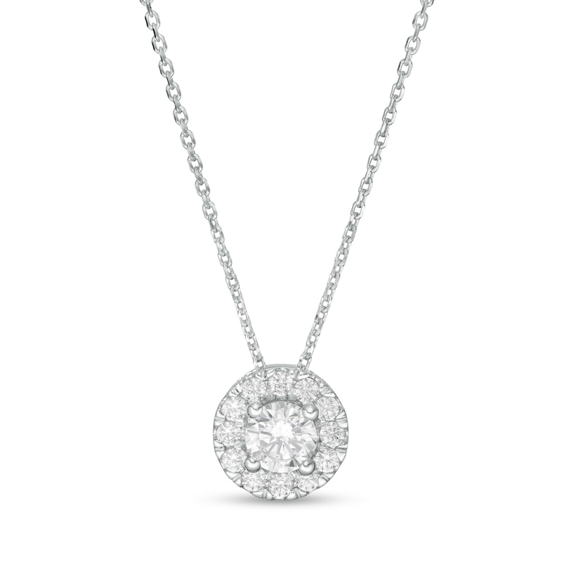 Trouvaille Collection 0.50 CT. T.W. DeBeers®-Graded Diamond Frame Pendant in 14K White Gold (F/I1)