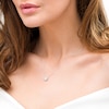 Thumbnail Image 1 of Trouvaille Collection 0.50 CT. T.W. DeBeers®-Graded Diamond Frame Pendant in 14K White Gold (F/I1)