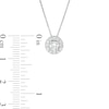 Thumbnail Image 3 of Trouvaille Collection 0.50 CT. T.W. DeBeers®-Graded Diamond Frame Pendant in 14K White Gold (F/I1)