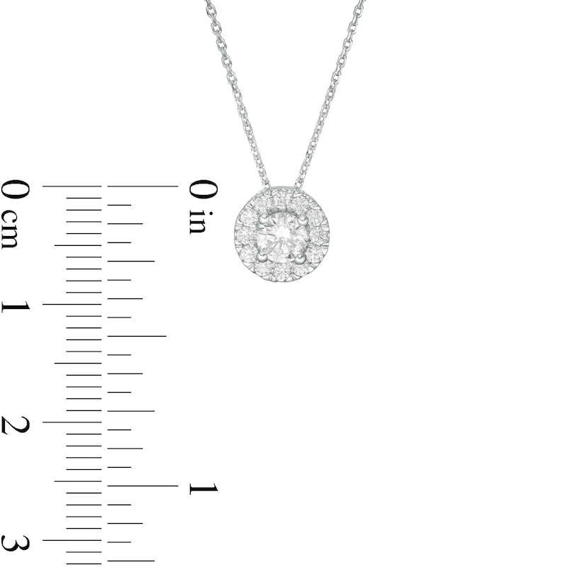 Trouvaille Collection 0.50 CT. T.W. DeBeers®-Graded Diamond Frame Pendant in 14K White Gold (F/I1)