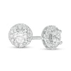 Thumbnail Image 1 of Trouvaille Collection 0.75 CT. T.W. DeBeers®-Graded Diamond Frame Stud Earrings in 14K White Gold (F/I1)