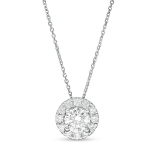 Trouvaille Collection 1.00 CT. T.W. DeBeers®-Graded Diamond Frame Pendant in 14K White Gold