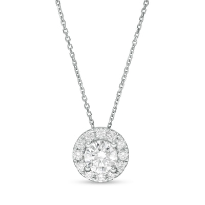 Trouvaille Collection 1.00 CT. T.W. DeBeers®-Graded Diamond Frame Pendant in 14K White Gold