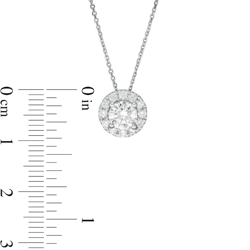 Trouvaille Collection 1.00 CT. T.W. DeBeers®-Graded Diamond Frame Pendant in 14K White Gold|Peoples Jewellers