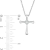 0.04 CT. T.W. Composite Diamond Cross Pendant in 10K White Gold