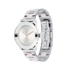 Ladies' Movado Bold® Crystal Accent Pink Ceramic and Silver-Tone Watch (Model: 3600702)