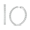 Thumbnail Image 0 of 2.00 CT. T.W. Diamond Inside-Out Hoop Earrings in Sterling Silver