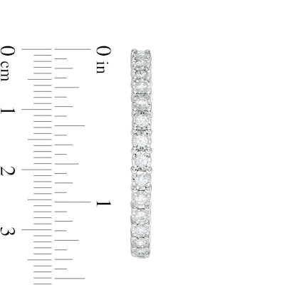 2.00 CT. T.W. Diamond Inside-Out Hoop Earrings in Sterling Silver