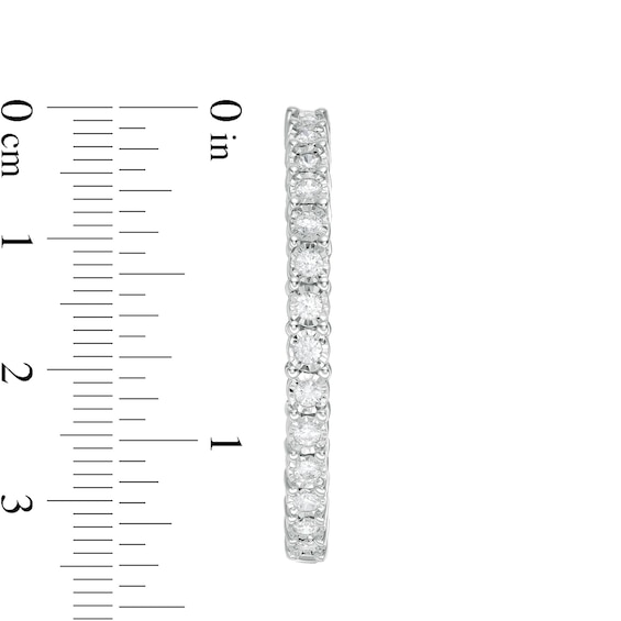 2.00 CT. T.W. Diamond Inside-Out Hoop Earrings in Sterling Silver