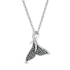 Thumbnail Image 0 of 0.04 CT. T.W. Enhanced Black and White Diamond Mermaid Tail Pendant in Sterling Silver