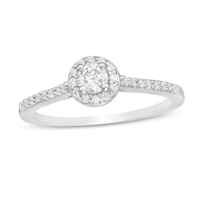 0.40 CT. T.W. Diamond Frame Engagement Ring in 10K White Gold