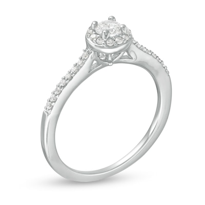 0.40 CT. T.W. Diamond Frame Engagement Ring in 10K White Gold