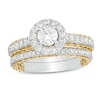 0.75 CT. T.W. Diamond Frame Bridal Set in 10K Two-Tone Gold