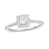 Thumbnail Image 0 of 0.40 CT. T.W. Diamond Cushion Frame Engagement Ring in 10K White Gold