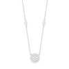 Thumbnail Image 0 of 0.115 CT. T.W. Composite Diamond Flower Station Necklace in Sterling Silver