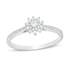 Thumbnail Image 0 of 0.20 CT. T.W. Composite Diamond Flower Promise Ring in Sterling Silver - Size 7