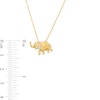Thumbnail Image 2 of Diamond Accent Elephant Pendant in Sterling Silver with 14K Gold Plate