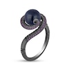 Enchanted Disney Villains Ursula Freshwater Cultured Pearl, Amethyst and 0.23 CT. T.W. Diamond Ring in Sterling Silver