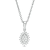 Thumbnail Image 0 of 0.20 CT. T.W. Composite Diamond Marquise Sunburst Frame Pendant in Sterling Silver