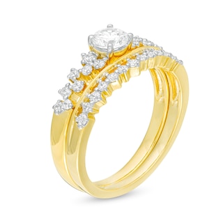 0.58 CT. T.W. Diamond Scatter Bridal Set in 10K Gold