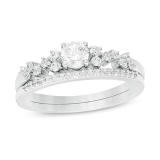 0.45 CT. T.W. Diamond Scatter Bridal Set in 10K White Gold