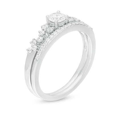 0.45 CT. T.W. Diamond Scatter Bridal Set in 10K White Gold