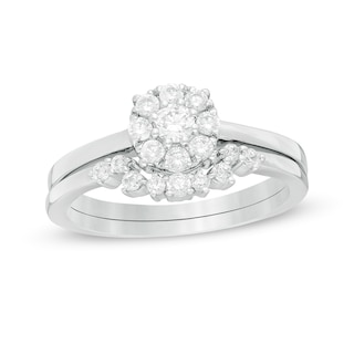 0.45 CT. T.W. Composite Diamond Bridal Set in 10K White Gold