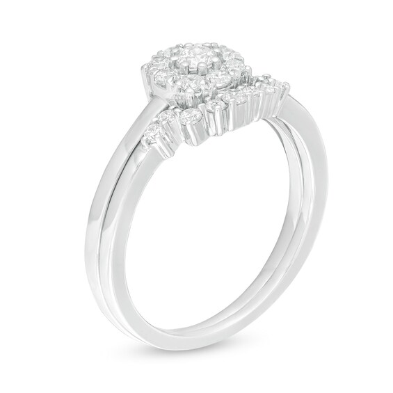 0.45 CT. T.W. Composite Diamond Bridal Set in 10K White Gold