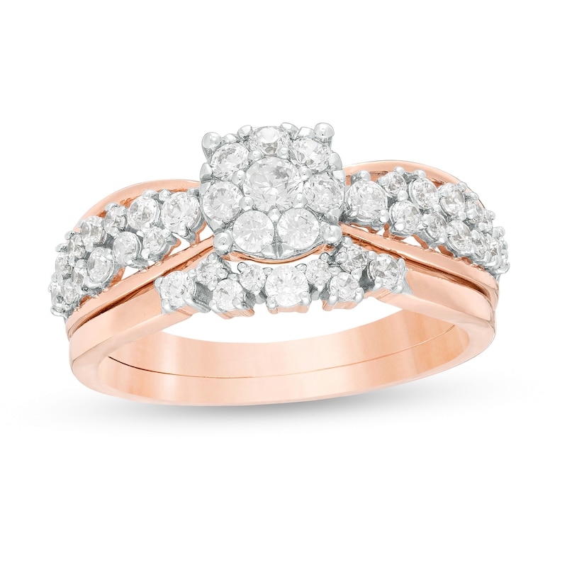0.69 CT. T.W. Composite Diamond Bridal Set in 10K Rose Gold|Peoples Jewellers