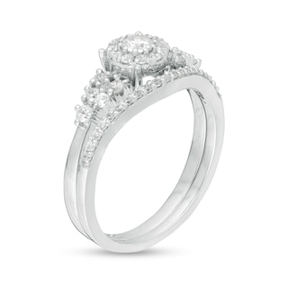 0.45 CT. T.W. Diamond Frame Bridal Set in 10K White Gold