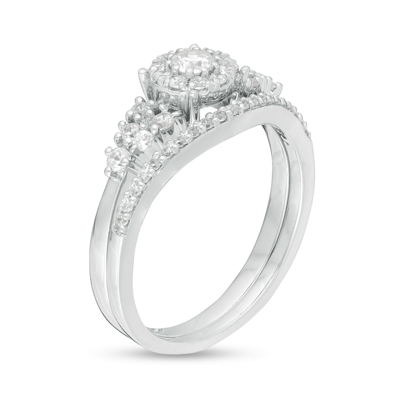 0.45 CT. T.W. Diamond Frame Bridal Set in 10K White Gold|Peoples Jewellers