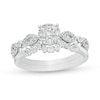 0.45 CT. T.W. Composite Diamond Art Deco Bridal Set in 10K White Gold