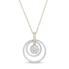 0.45 CT. T.W. Composite Diamond Double Open Circle Pendant in 10K Gold