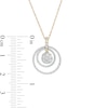 0.45 CT. T.W. Composite Diamond Double Open Circle Pendant in 10K Gold