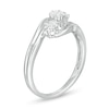 Thumbnail Image 2 of 0.20 CT. T.W. Composite Diamond Triple Flower Bypass Ring in 10K White Gold