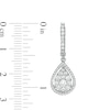 1.00 CT. T.W. Composite Diamond Pear-Shaped Frame Drop Earrings in 10K White Gold